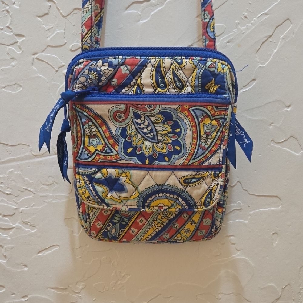 Vera Bradley Red and Blue Paisley Crossbody Bag